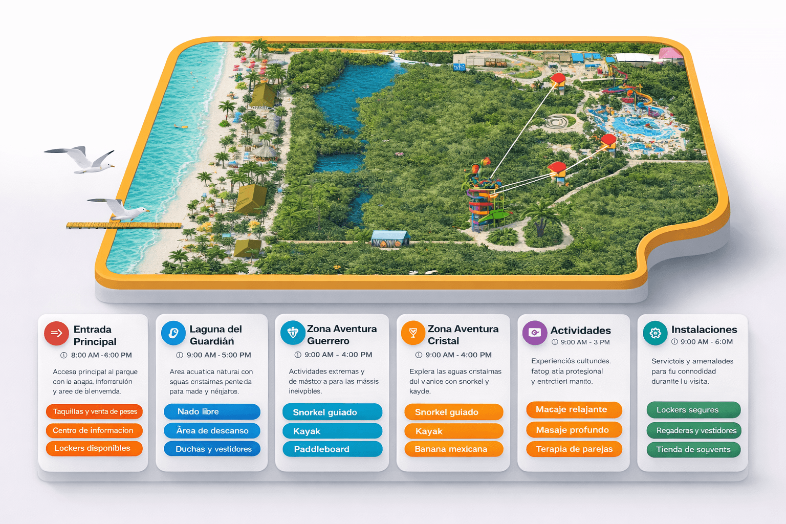 KUZA Beach & Adventure Park Map